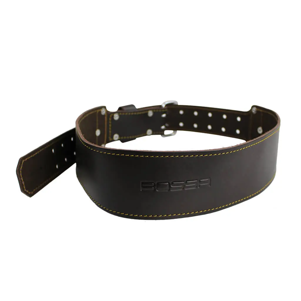 Bossa 3 In. Dark Brown 2-Prong Top Grain Leather Wide Support Work Belt 1