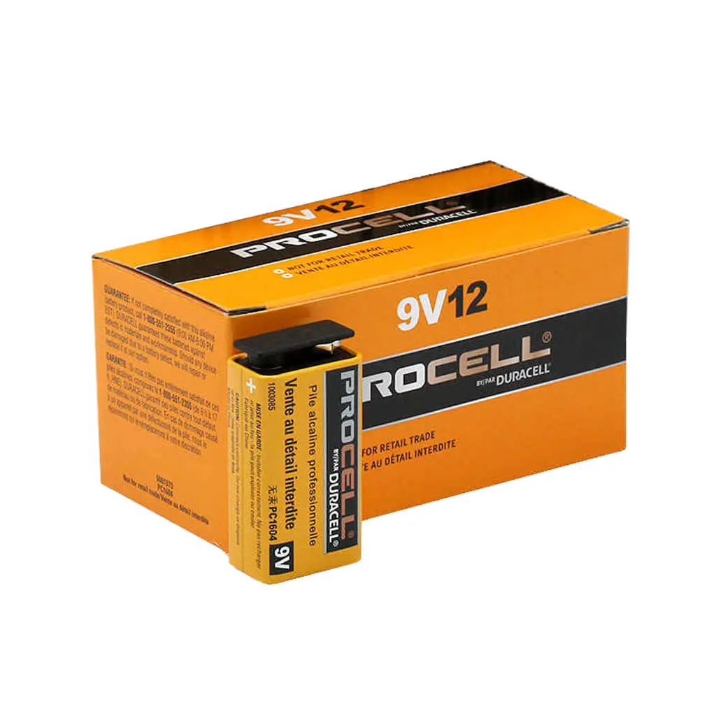 Duracell Ps1604 Alkaline 9-Volt Procell Snap-Contact Battery (12- Pack) 1
