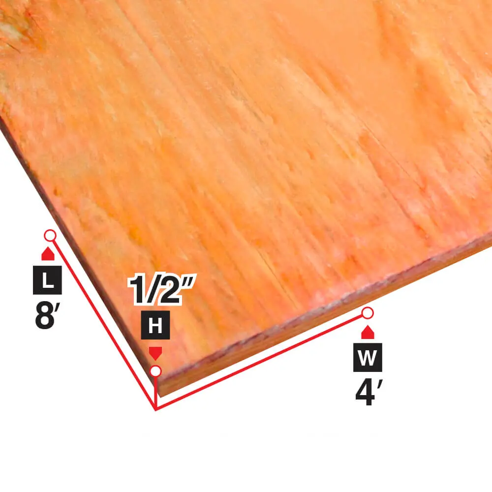 1/2 In. X 4 Ft. X 8 Ft. Fire-Resistant Treated Plywood 1