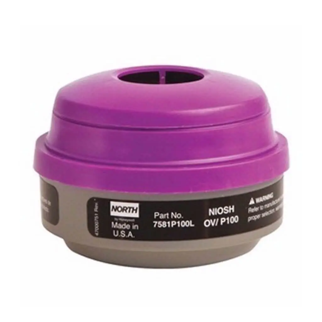 North 7581P100l Respirator Replacement Black And Magenta Organic Combination Gas And Vapor Cartridge 1