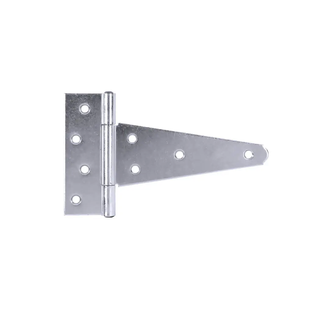 Canaropa 6 In. Steel Zinc Plated Heavy-Duty Tee Hinge With Fixed Pin (2-Pack) 1