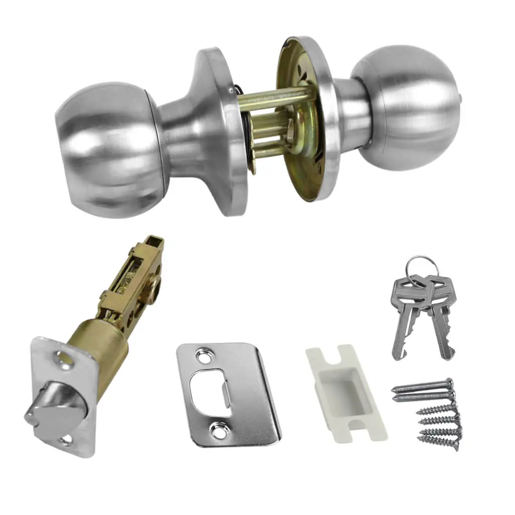 Canaropa V3151bmka-15M.11771 Satin Nickel Locking Entrance Door Knob Kit Keyed-Alike Tubular 1
