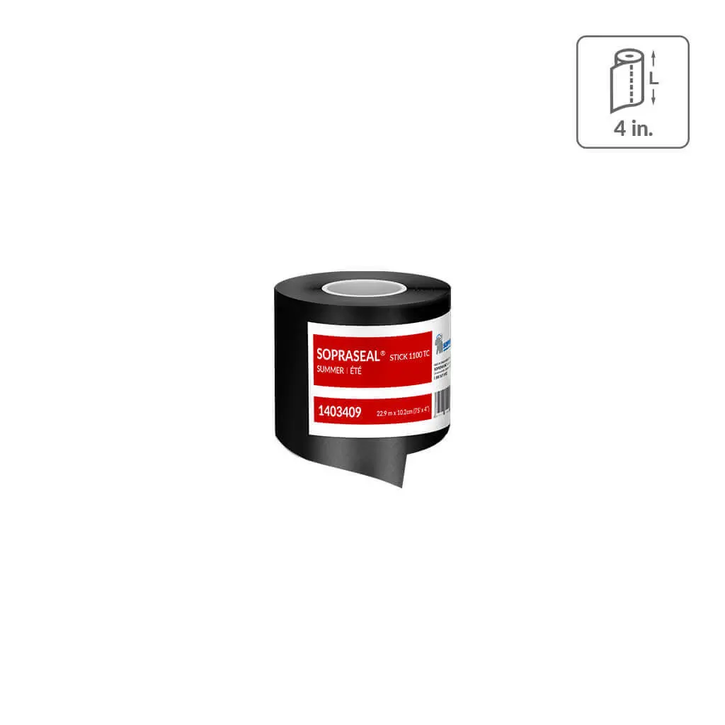 Sopraseal Cut-In-Roll Stick 1100T Summer Grade 4 In. X 75 Ft. Self-Adhesive Air-Barrier And Waterpro 1