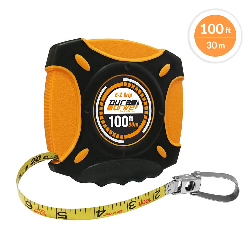 Duradrive 100 Ft. / 30M Steel Blade Open Reel Long Tape Measure 1