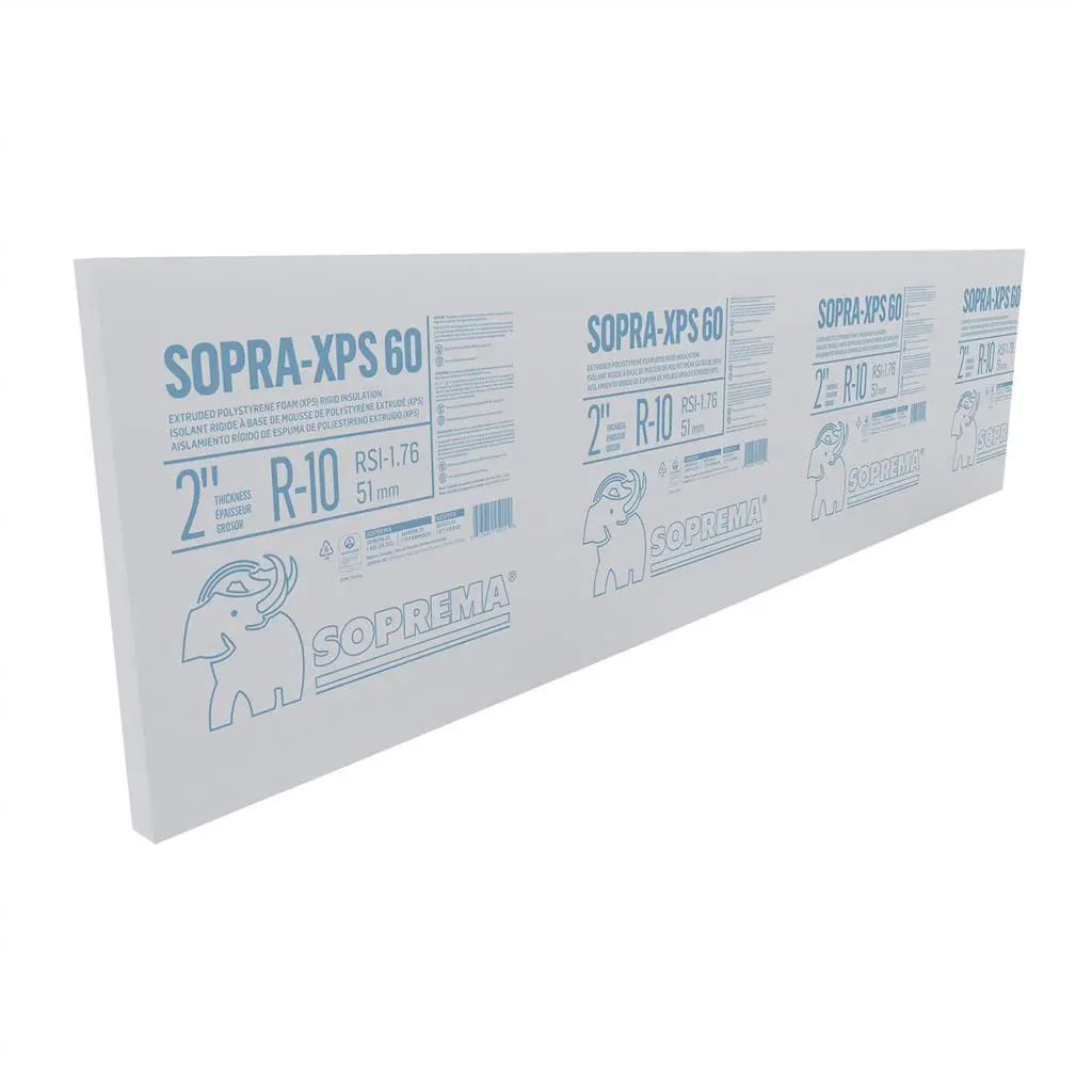 Sopra Xps-60 2 In. X 24 In. X 96 In. Butt-Edge Extruded Polystyrene Rigid Insulation 1