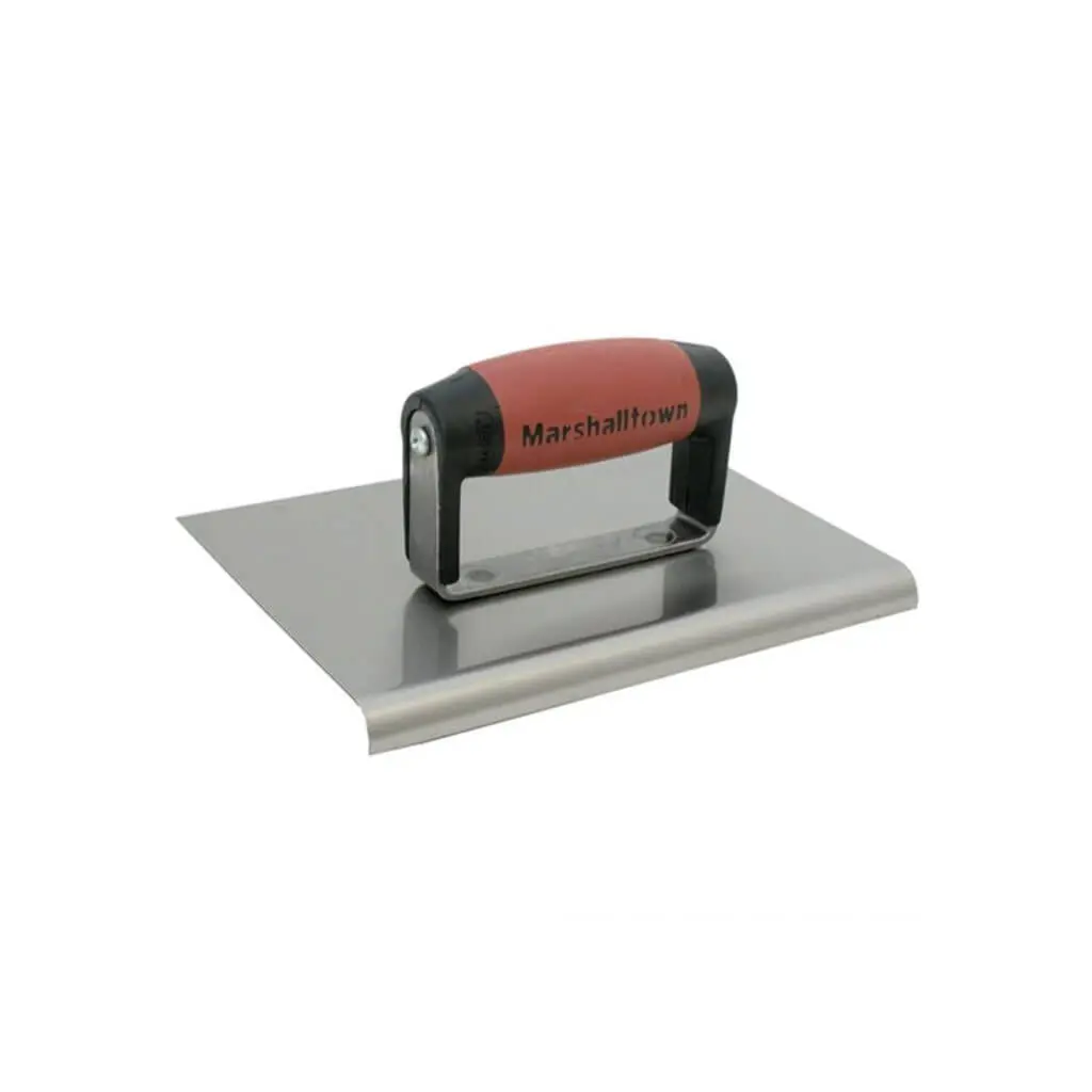 Marshalltown 14186 6 In. X 6 In. X 3/8 In. Radius Stainless Steel Straight End Hand Edger 1