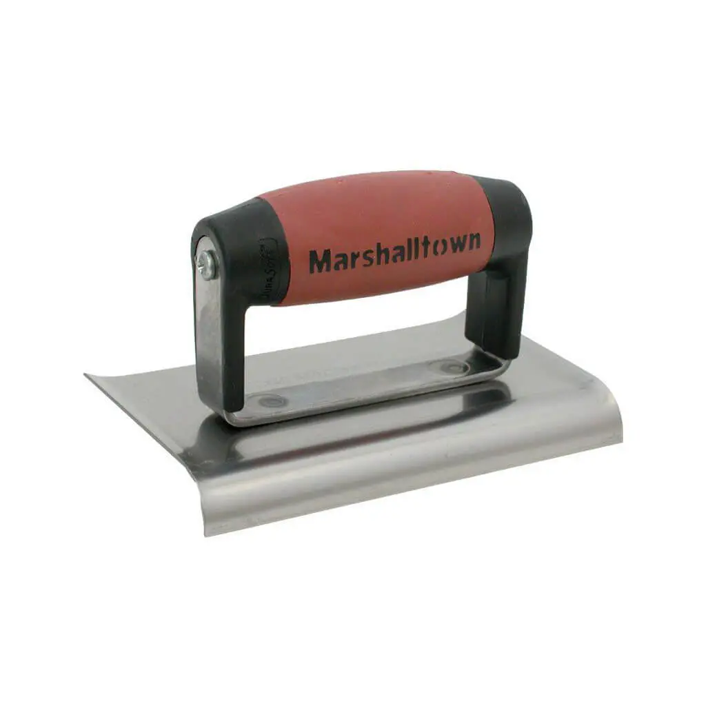 Marshalltown 14146 6 In. X 3 In. X 3/8 In. Radius Carbon Steel Curved End Hand Edger 1