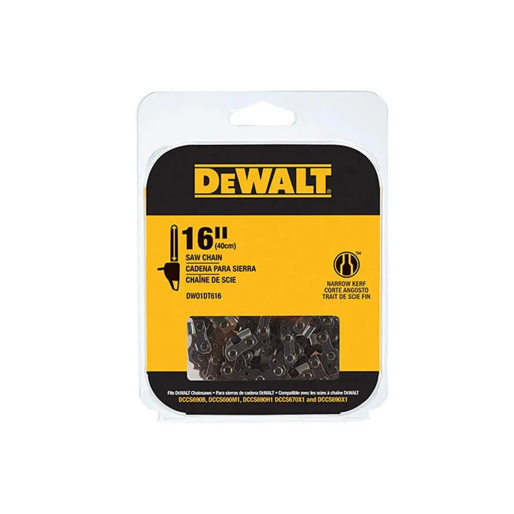 Dewalt Dwo1dt616 16 In. Narrow Kerf Replacement Saw Chain 1