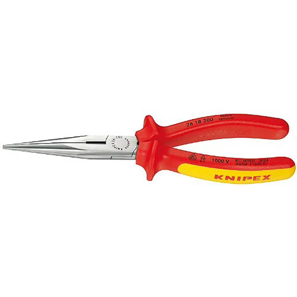 Knipex 26 18 200 Sba 8 In. Insulated Long Nose Side Cutting Pliers 1
