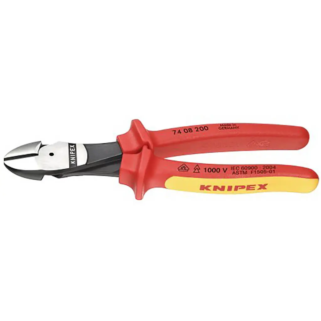 Knipex 74 08 200 Sba 8 In. High-Leverage Insulated Diagonal Side Cutting Pliers 1