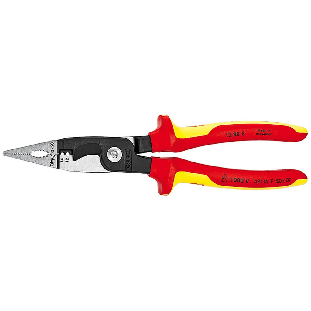 Knipex 13 88 8 Sba 8 In. Insulated Electrical Installation Pliers 1