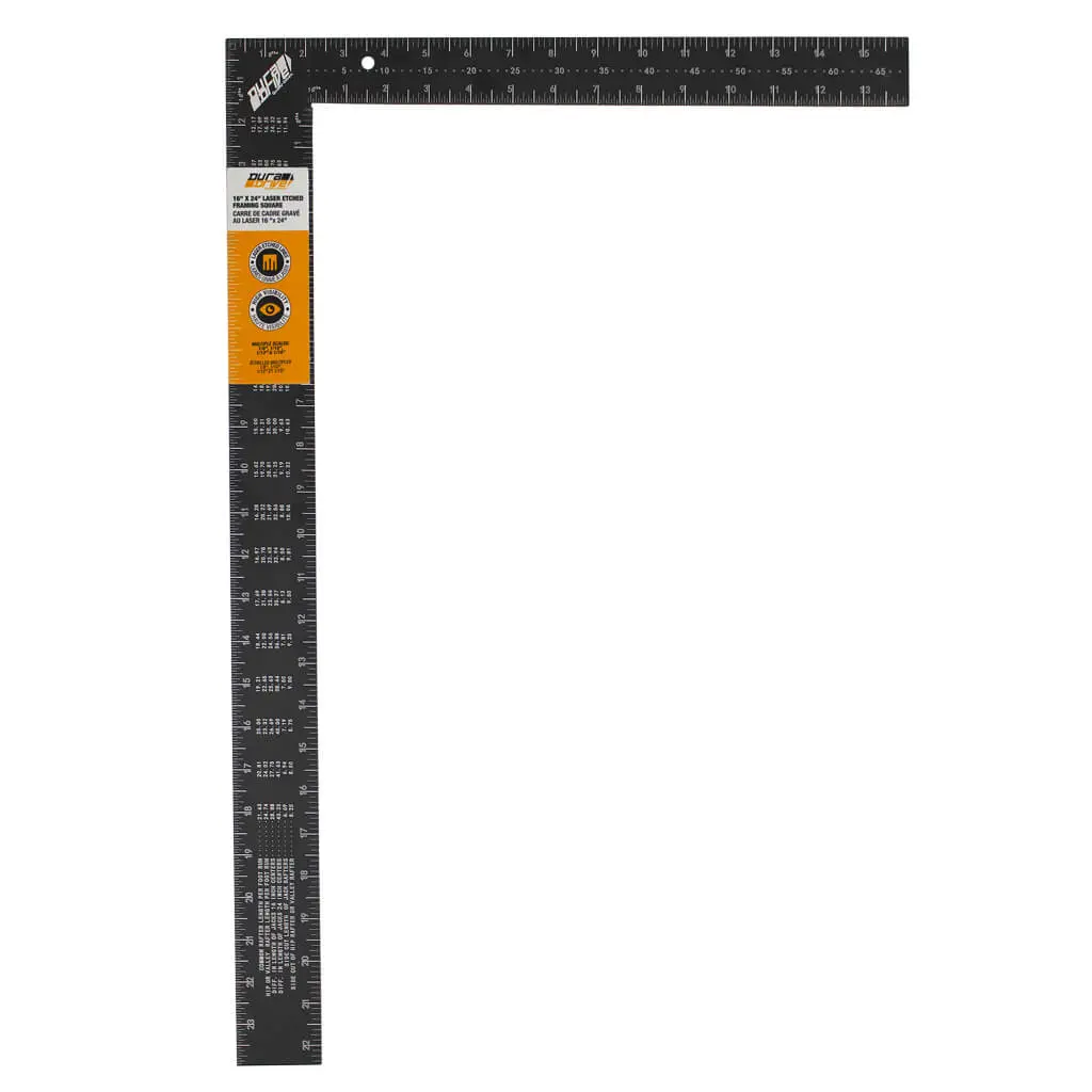 Duradrive 16 In. X 24 In. Hi-Vis Laser Etched Framing Square 1