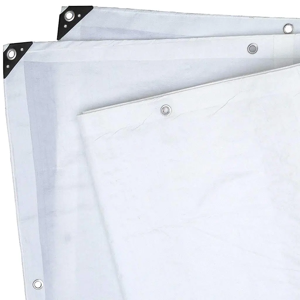 Duradrive 15 Ft. X 20 Ft. 115-Gsm Clear Heavy-Duty Reinforced Double-Stitching Tarp 2