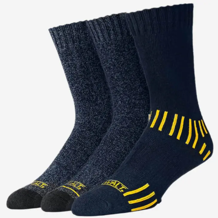 Dewalt Everyday Cotton Blend Work Socks, Blue (3-Pairs) 1