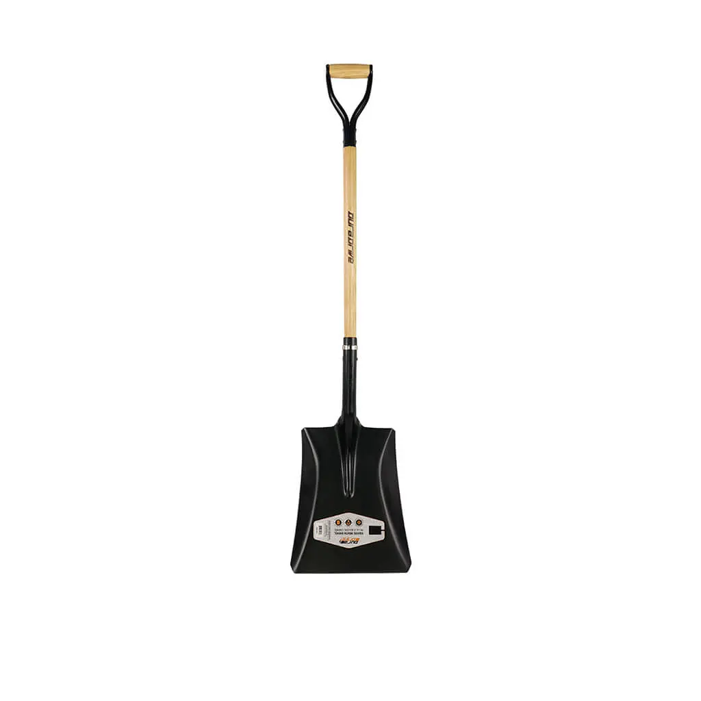 Duradrive Carbon Steel D-Grip Ash Wood Square Mouth Shovel 1