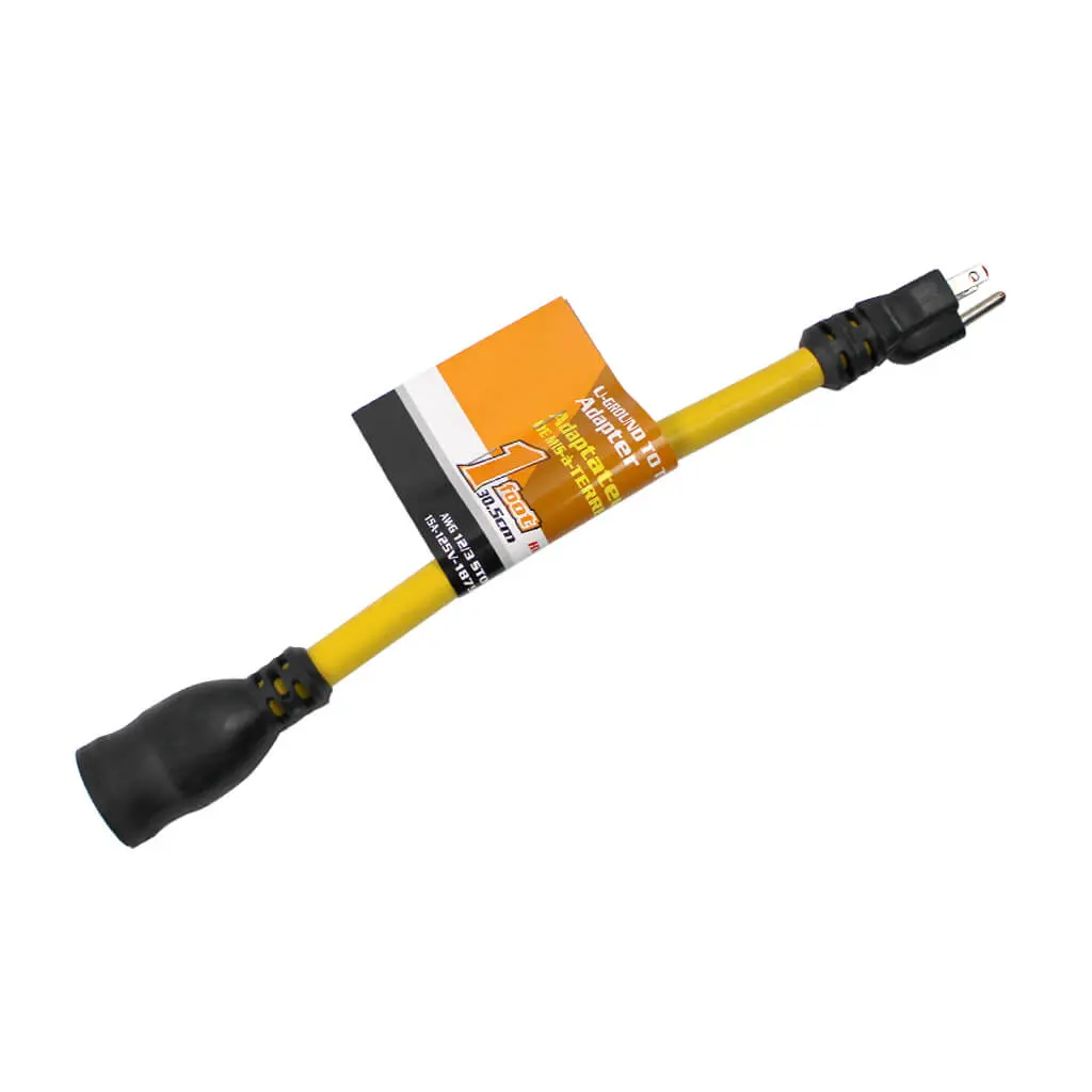 Duradrive 1 Ft. 12/3 Stow U-Ground Plug To Twist Adapter 1