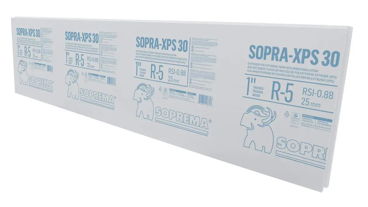Sopra Xps-30 1 In. X 24 In. X 96 In. Square Edge Extruded Polystyrene Rigid Insulation 1