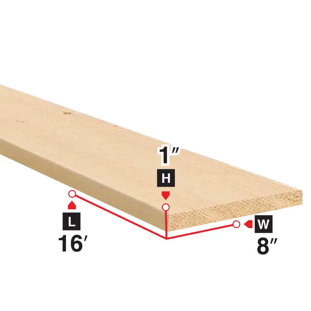 1 In. X 8 In. X 16 Ft. Spruce Lumber 1