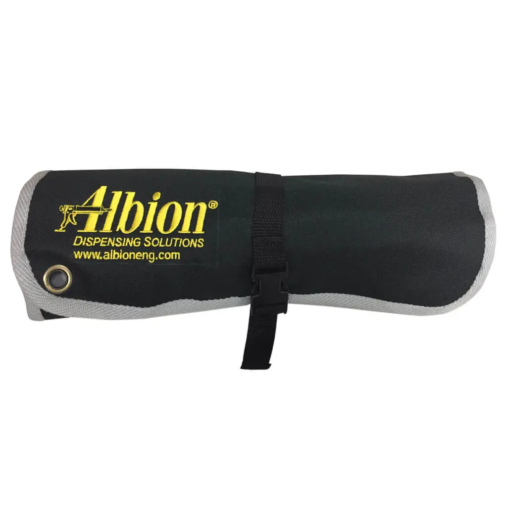 Albion 258-G01 3/8 In. To 1-1/2 In. Hardwood Handles Caulk/Sealant Finishing Metal Spatulas With Tool Wrap (9-Piece) 1
