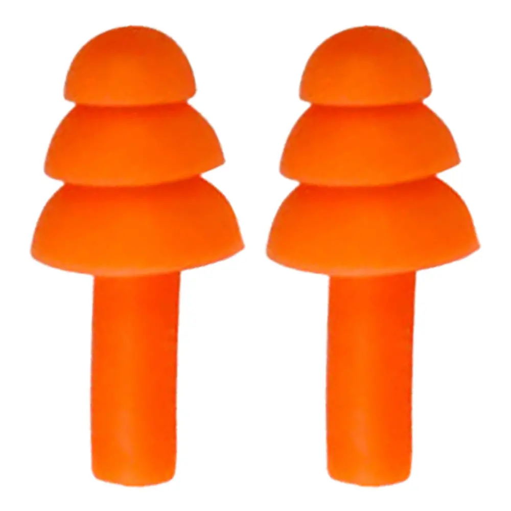 Duradrive Orange Reusable Uncorded Triple-Flange Silicone Earplug With 25 Db Nrr (200-Pair) 1