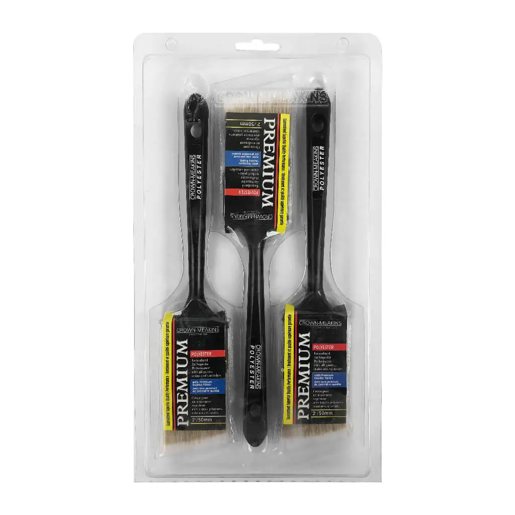 Crown Meakins 024103 2 In. Polyester Angular Paint Brush (3-Pack) 1