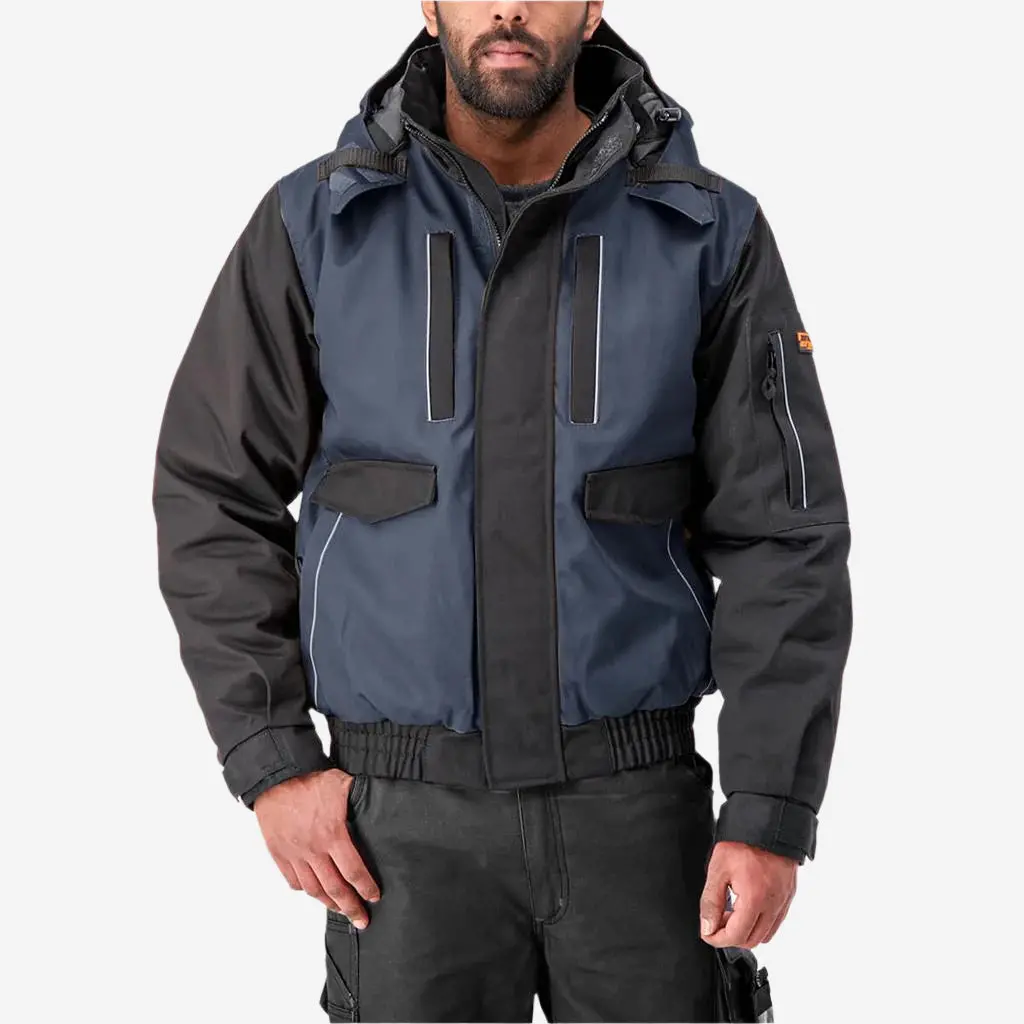 Duradrive Tradesman Two Tone Hooded Jacket Navy-Black 1