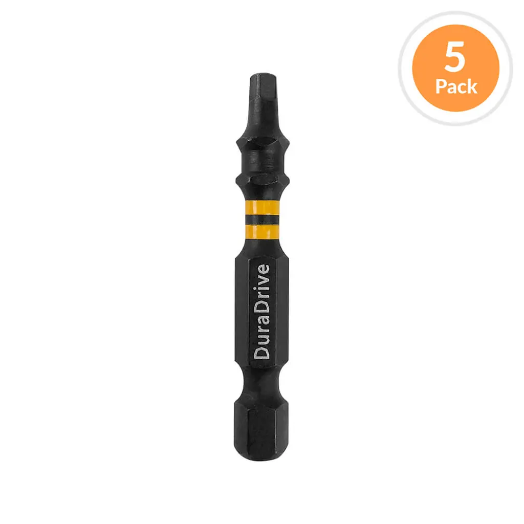Duradrive #2 X 2 In. Square Head Impact Driver Bit (5-Pack) 1