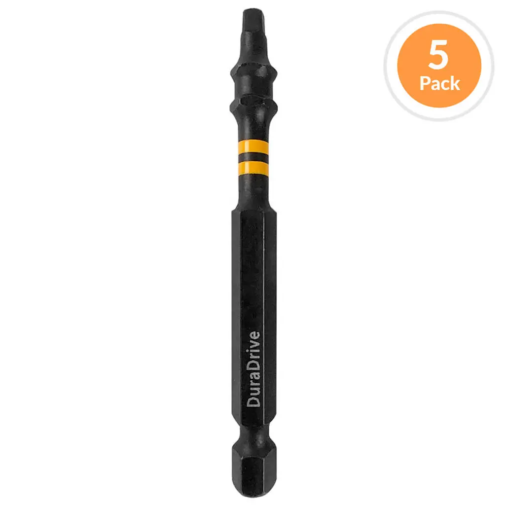 Duradrive #2 X 3-1/2 In. Square Head Impact Driver Bit (5-Pack) 1