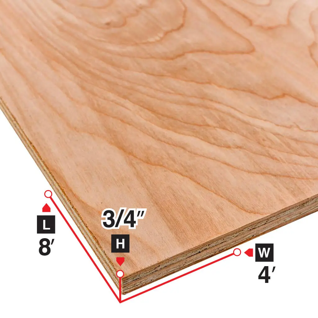 3/4 In. X 4 Ft. X 8 Ft. S2s Birch Plywood 1