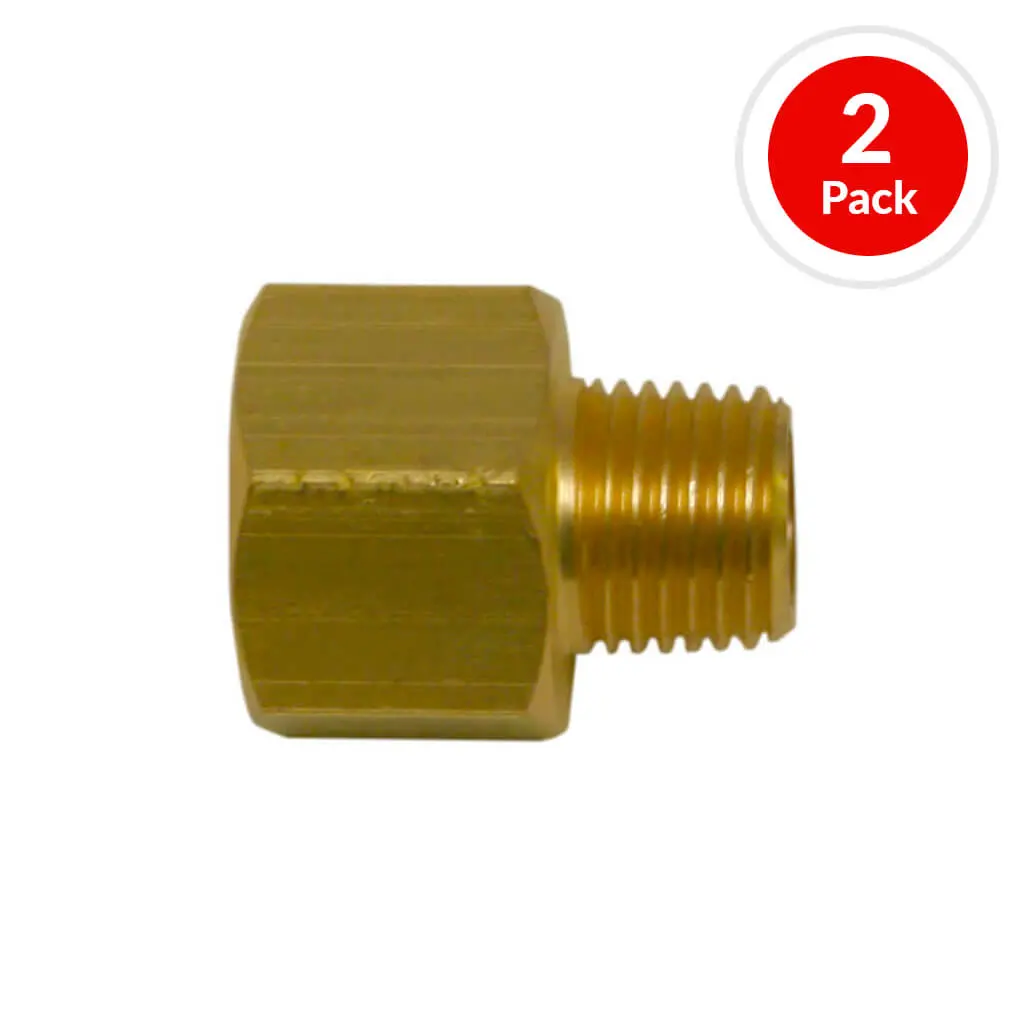 Duradrive P6122 3/8 In. Female X 1/4 In. Male Brass Coupler Air Hose Fitting (2-Pack) 1