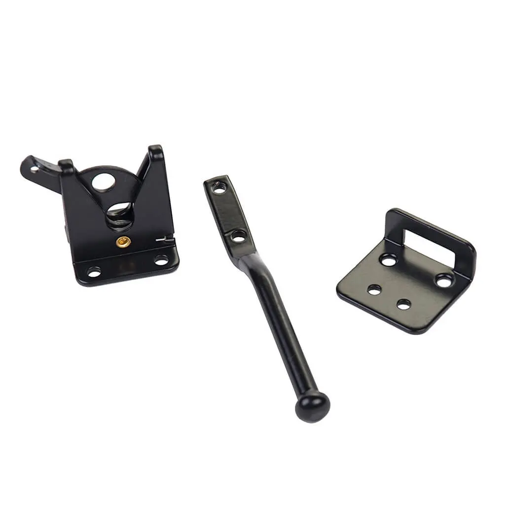 Nuvo Iron Lcwslblk Black Metal Wooden Gates And Doors Spring Loaded Latch And Catch 1