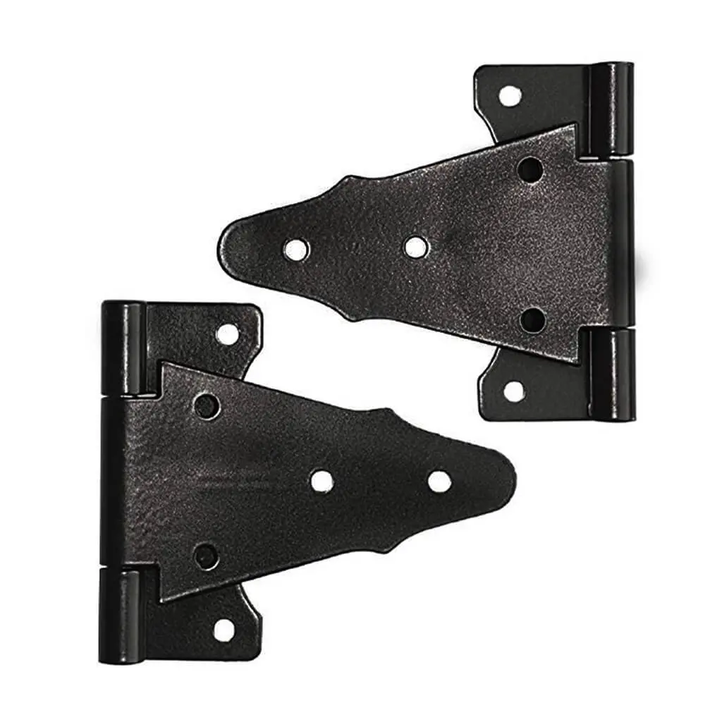 Nuvo Iron 6 In. Black Gate Tee Hinges 1