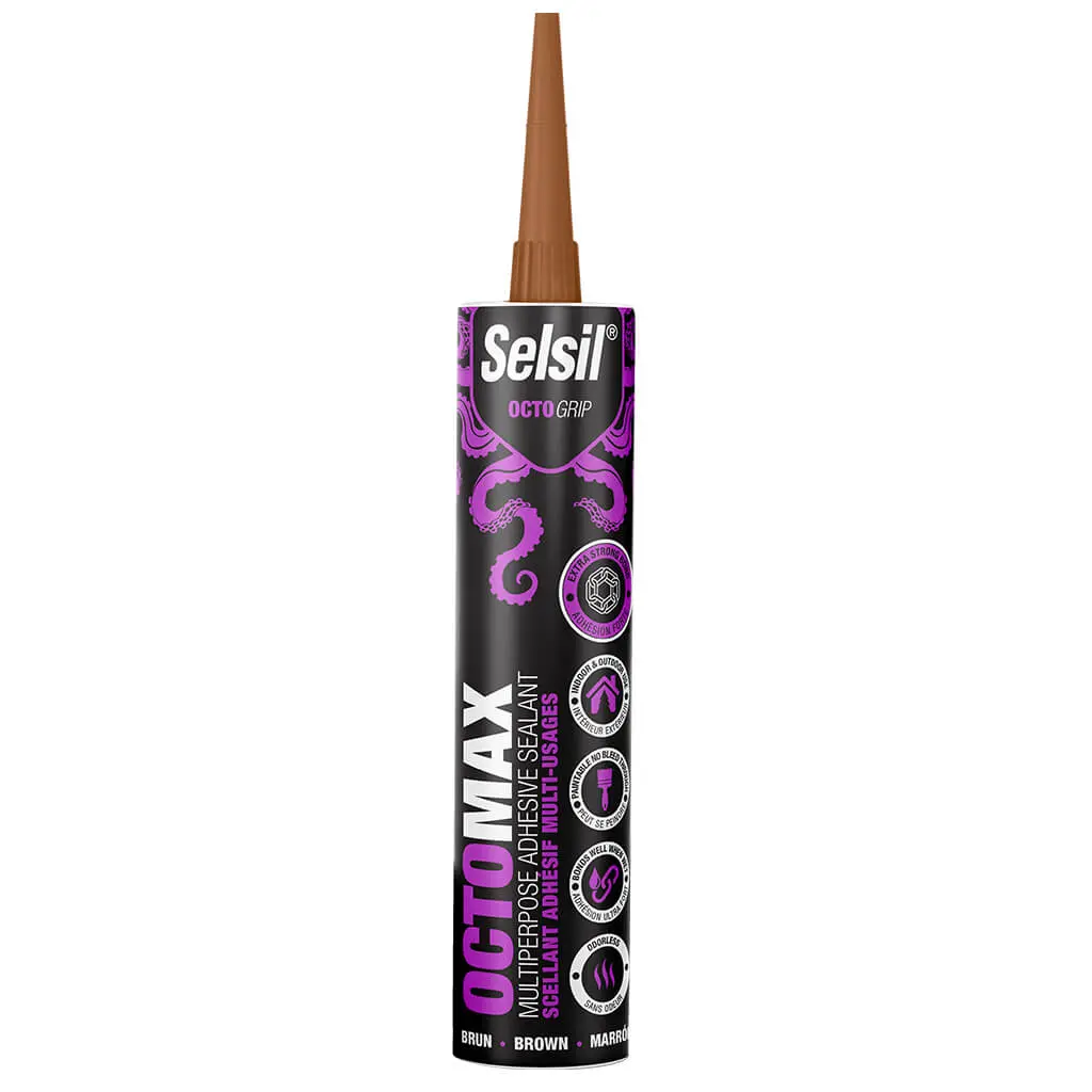 Selsil Octomax 290 Ml Brown Multi-Purpose Adhesive Sealant 1