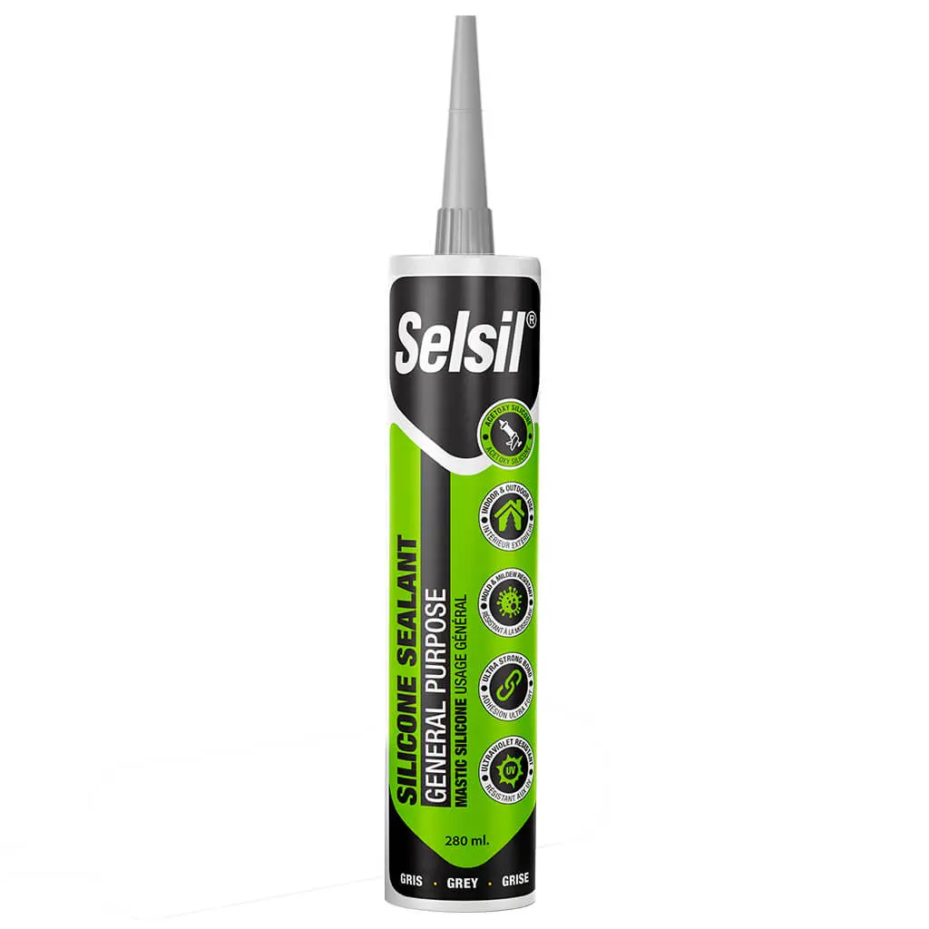 Selsil 280Ml General Purpose 100% Silicone, Grey 1