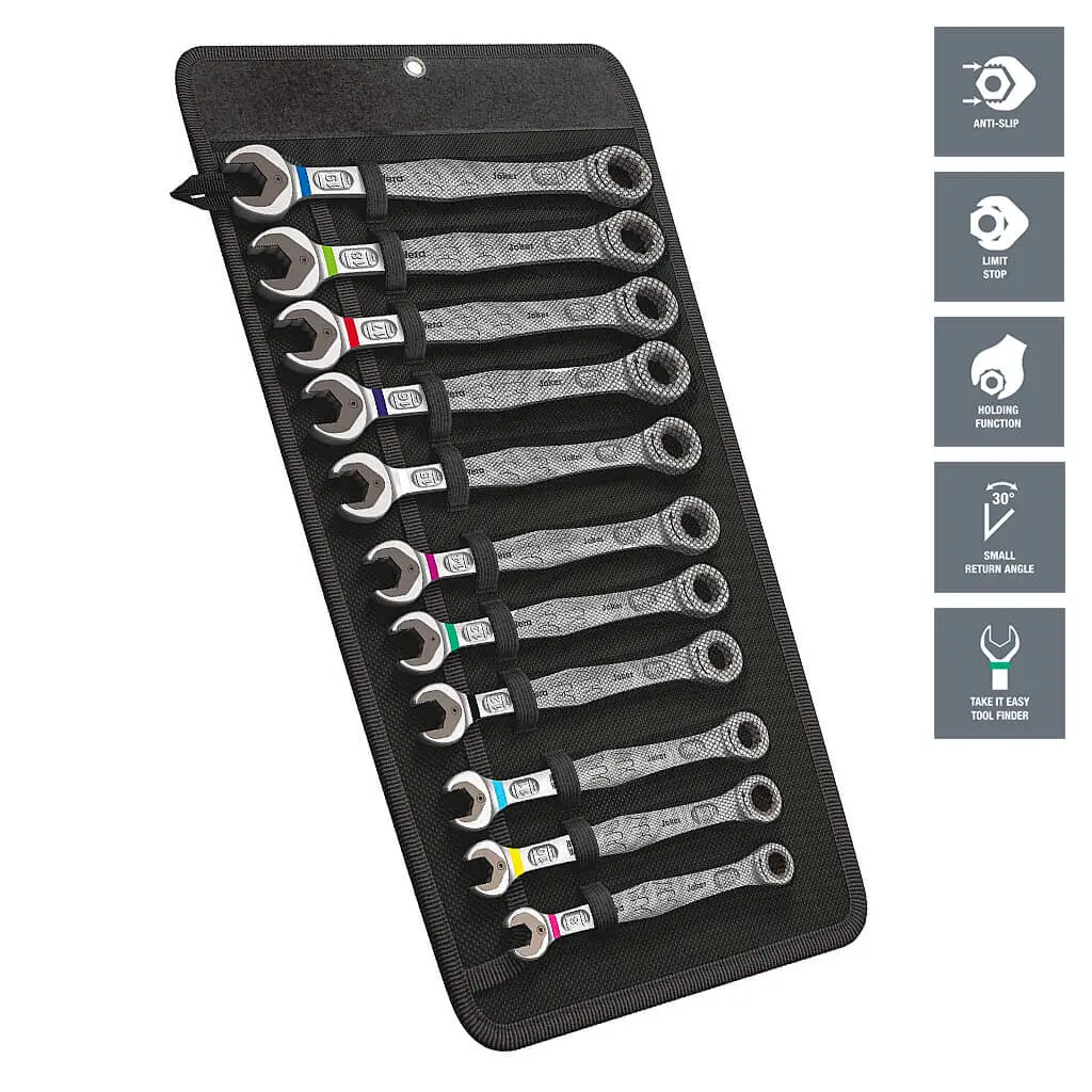 Wera 05020013001 Joker Metric Ratcheting Combination Wrench Set (11-Piece) 1