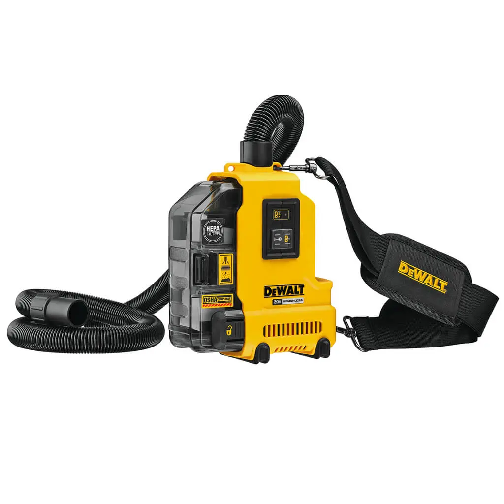 Dewalt Dwh161b 20-Volt Max Lithium-Ion Brushless Universal Hepa Concrete Drywall Dust Extractor Vacuum 1