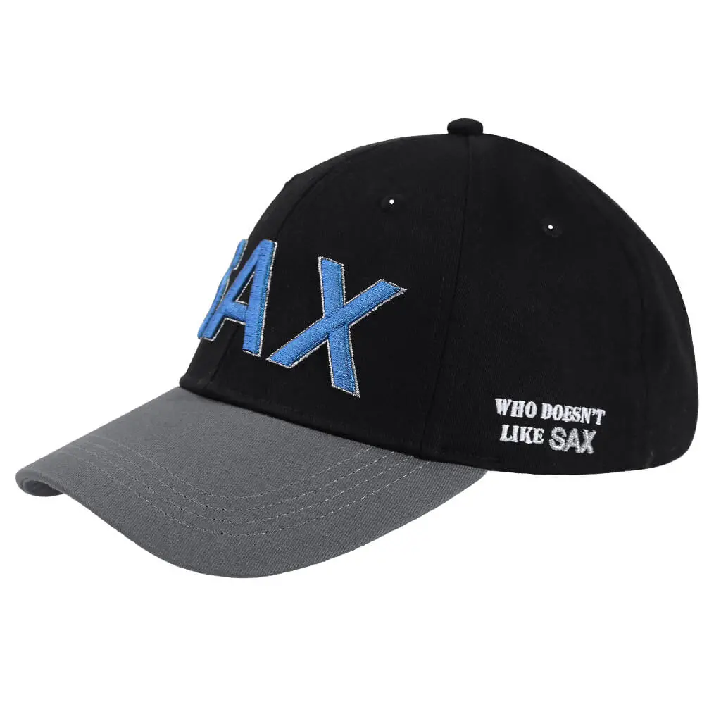 Sax 28786 Two Tone Black & Grey Baseball Cap With Adjustable Closure 1