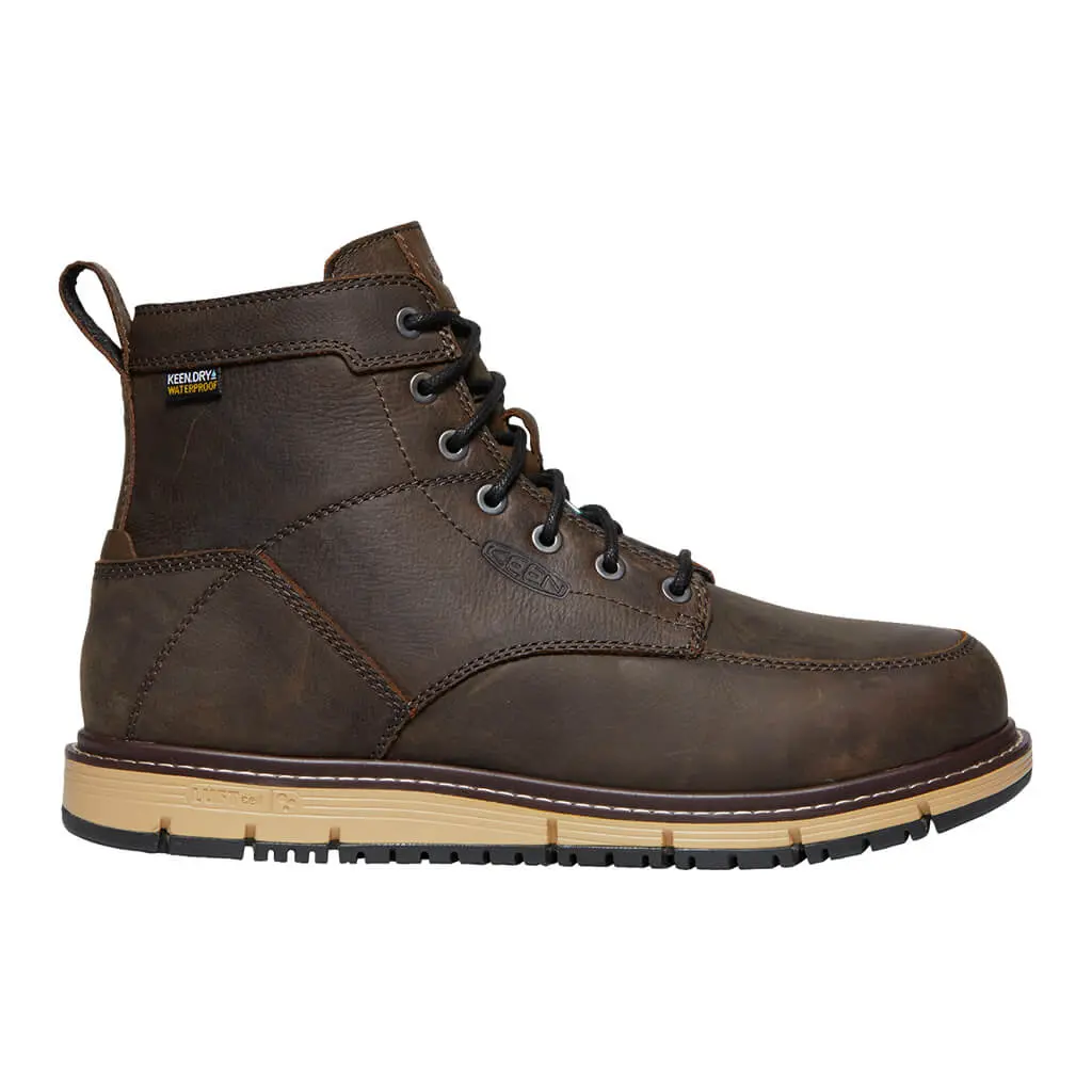 Keen 1023250 Men's Csa 6 In. Cascade Brown/Black San Jose Leather Aluminum Toe Waterproof Safety Work Boots 1