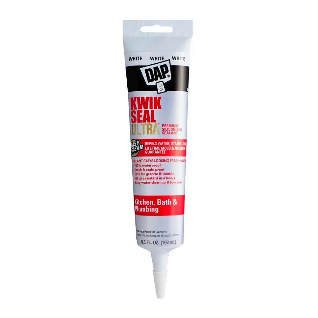 Dap 74823 162Ml Kwik Seal Ultra White Kitchen, Bath And Plumbing Siliconized Sealant 1