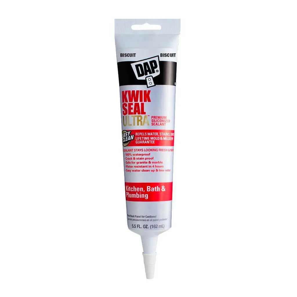 Dap 74822 162Ml Kwik Seal Ultra Biscuit Kitchen, Bath And Plumbing Siliconized Sealant 1