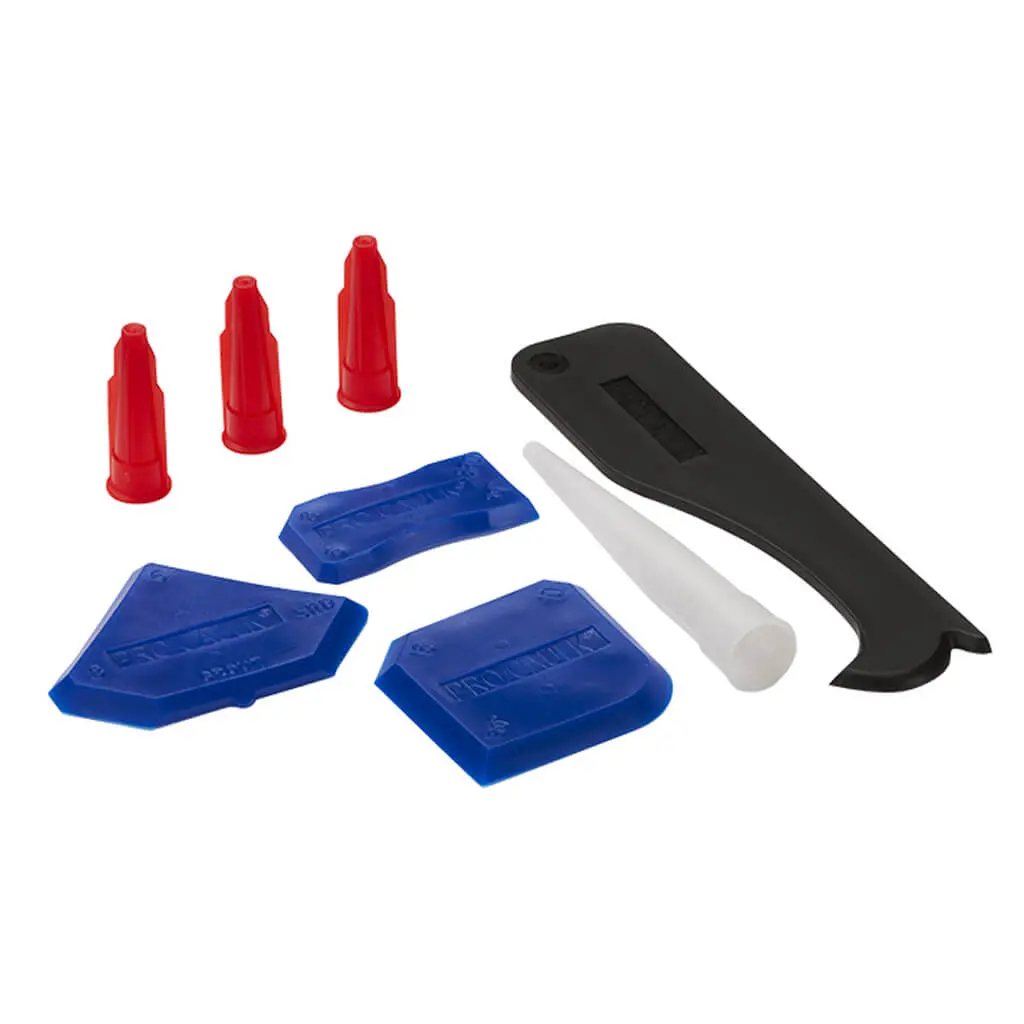 Dap 74875 Caulking Tool Kit With Sealing Tools, Caulk Remover, Extended Reach And Caulk Caps (8-Piec 1