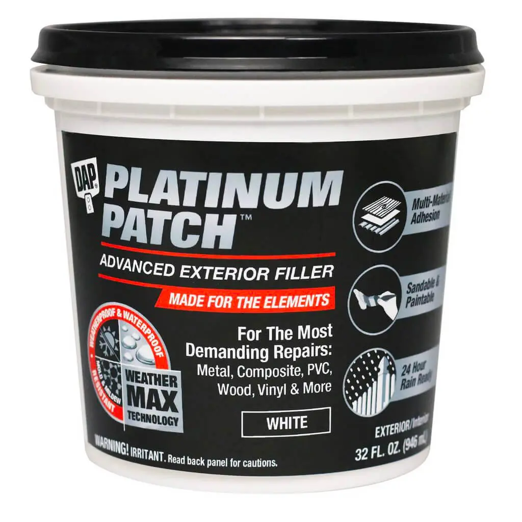 Dap 74888 946Ml Platinum Patch White Advanced Exterior Filler 1