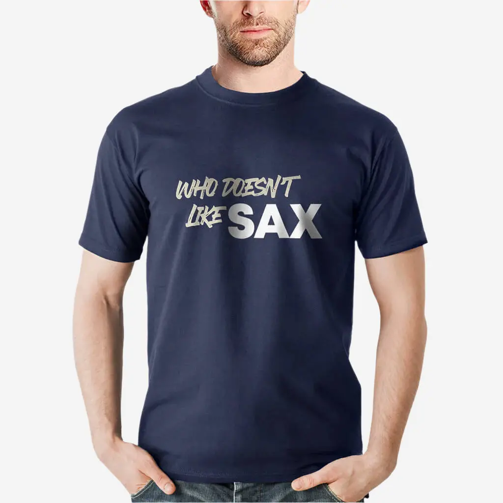 Sax Men's Short Sleeve Cotton T-Shirt 1