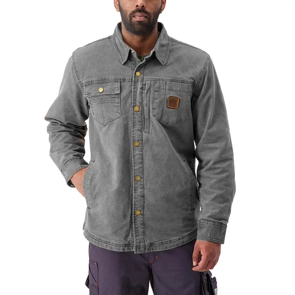 Duradrive 28903 Soni Vintage Lined Cotton Duck Shirt/ Jacket Grey 1