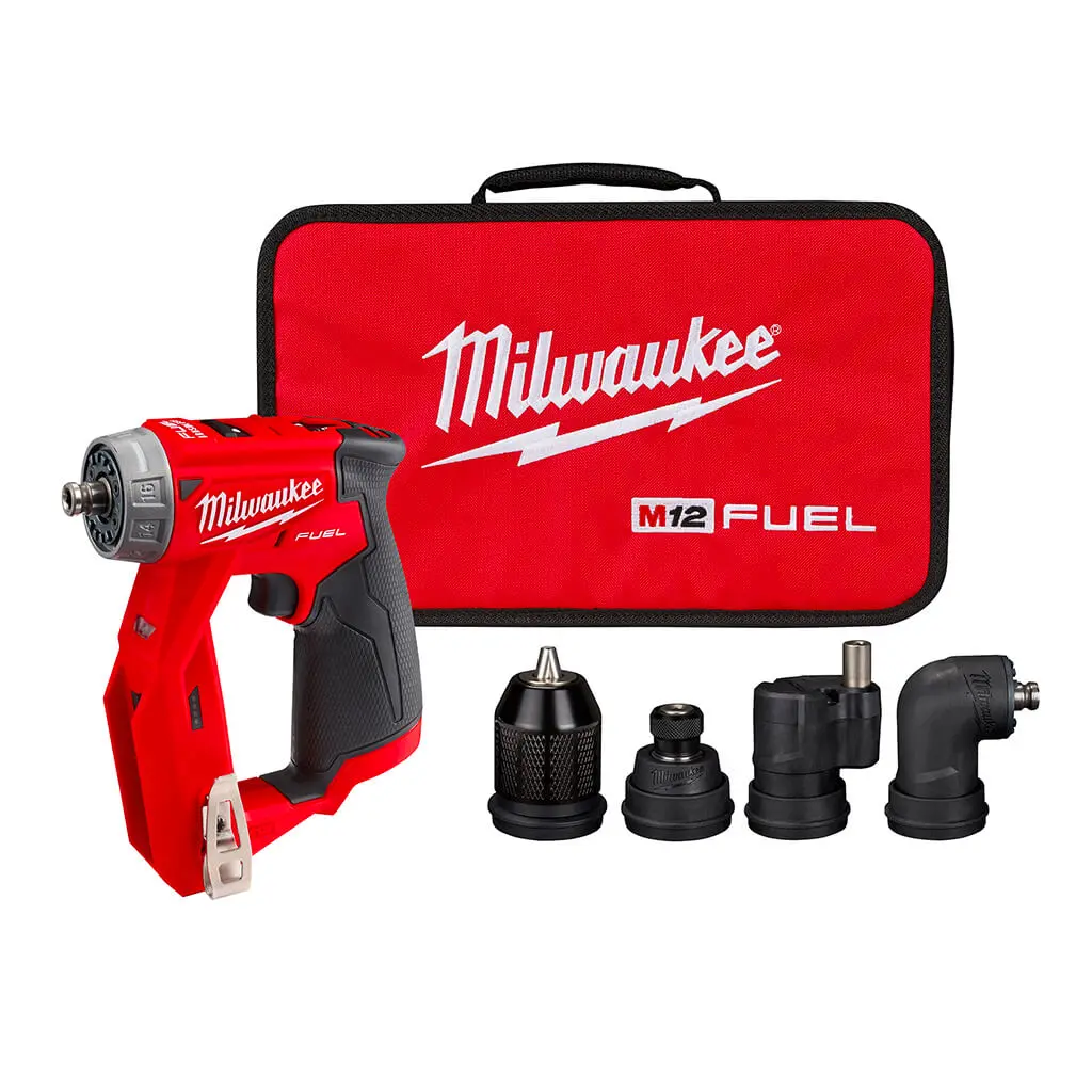 Milwaukee 2505-20 M12 Fuel 12-Volt Lithium-Ion 3/8 In. Brushless Installation Drill/Driver With 4 Tool Head (Tool Only) 1