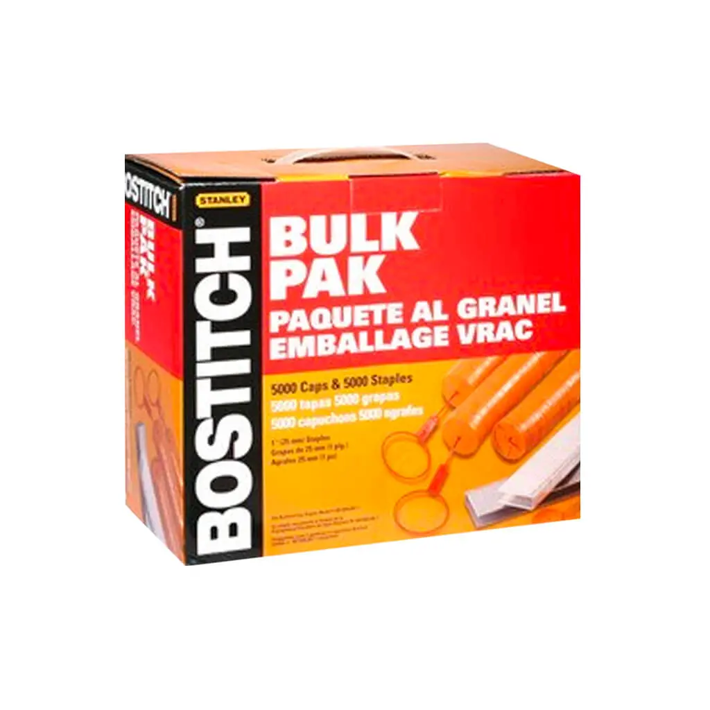 Bostitch Cappak-5M 1 In. Caps And 5/16 18-Gauge Staples (5,000-Pack) 1