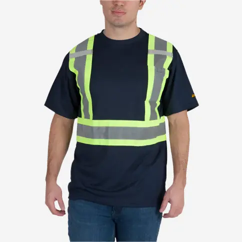 Duradrive Hi-Vis Navy Short Sleeve Cooling Safety T-Shirt 1