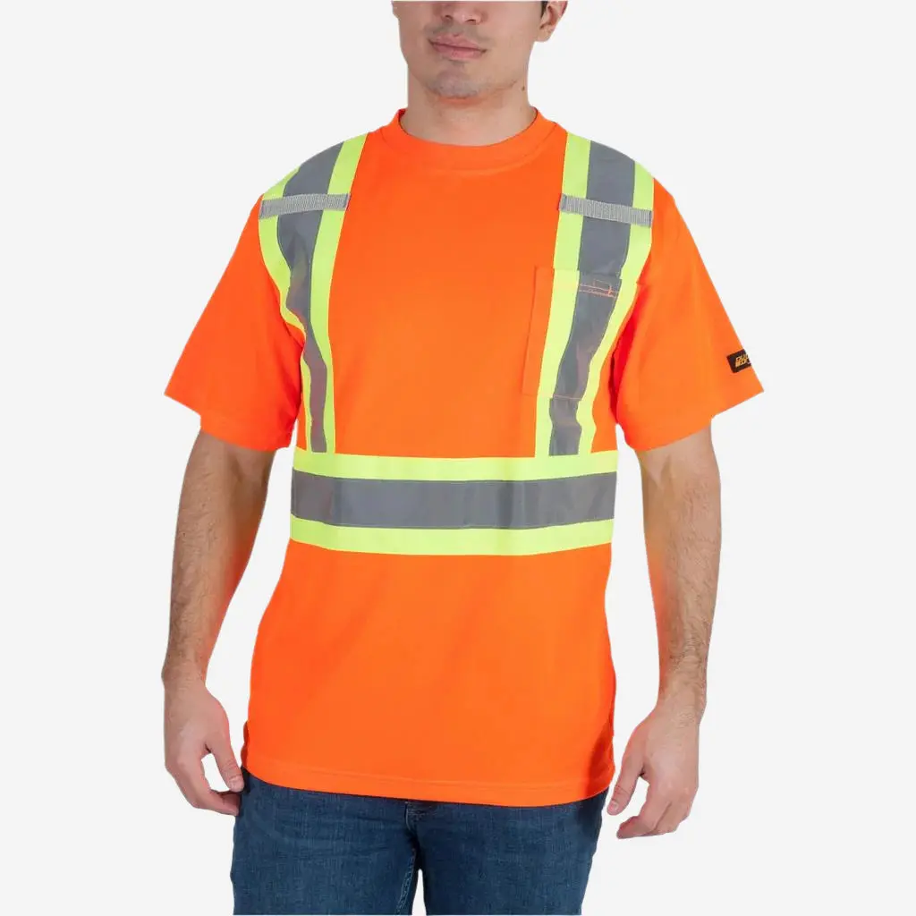 Duradrive Men's Orange Hi-Vis Short Sleeve Cooling Safety T-Shirt 1