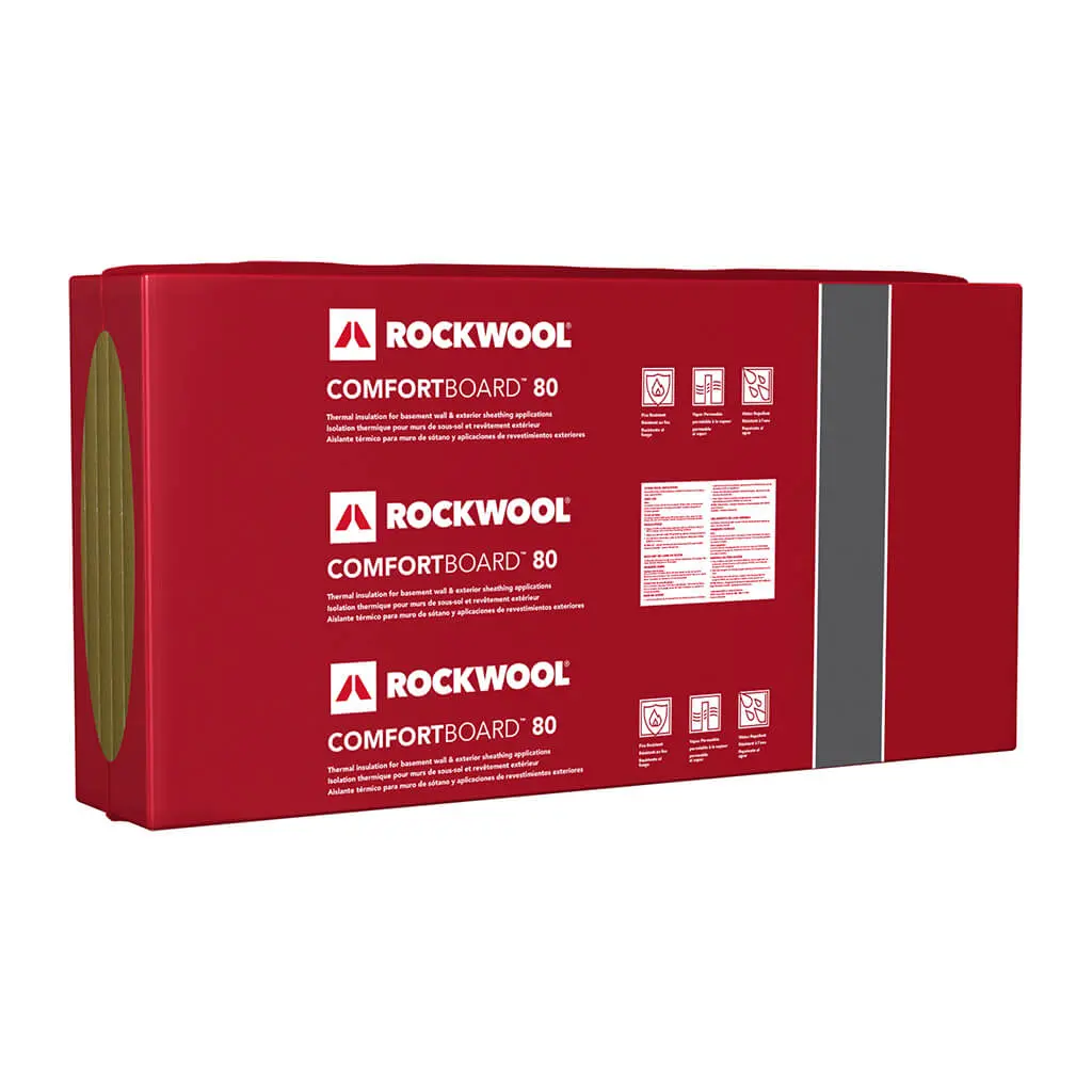 Rockwool Comfortboard 80 1.5 In. X 24 In. X 48 In. Continuous Insulation (6-Pack) 1