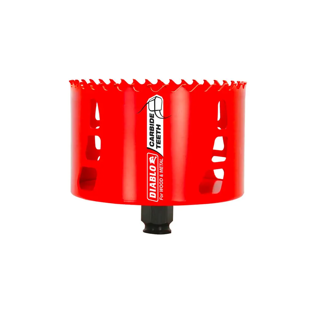 Freud Diablo Dhs4125ct 4-1/8 In. X 2-3/8 In. Carbide-Tipped Mandrel Shank Wood And Metal Hole Saw 1